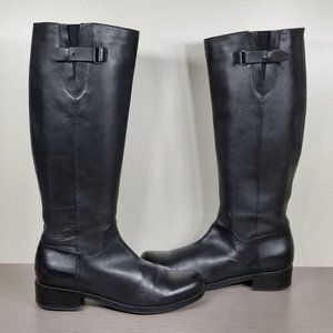 Blondo Volly Waterproof Riding Boot, Black Leather, Womens Size 8.5 M